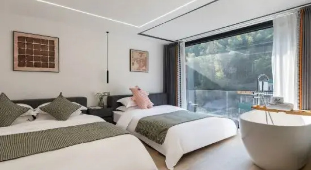 Двухместный люкс Anji · Xiame COFFEE Stream Tracing Private Hot Spring Homestay (Zhebei Grand Canyon)