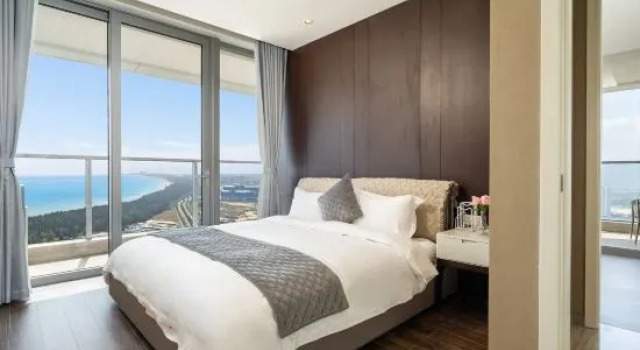 Люкс с 2 комнатами с балконом и с красивым видом из окна Tangyunju Seaview Holiday Apartment