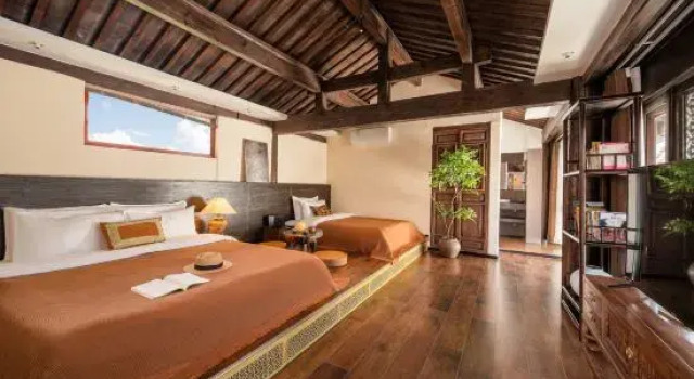 Семейный люкс Bamboo Pavilion·Grace: A Panoramic Sky Garden Art Homestay with Ancient City and Snow Mountain Views