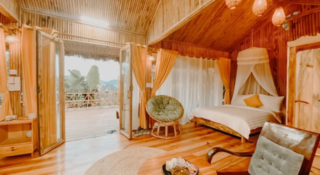 Кровать в общем номере Mộc Glamping & Ecohouse