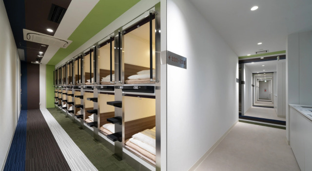 Мужская капсула Capsule Hotel J Garden Shin-Osaka