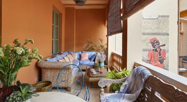 Люкс Deluxe с балконом и с видом на внутренний двор La Indiana de Begur, Petit Hotel Boutique