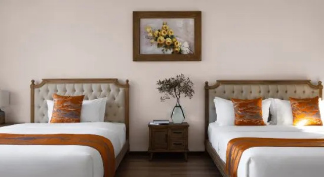 Семейный люкс с балконом и с видом на море Muhaitingfeng·Banshan Seaview Hotel (Dali Jinsuo Island Branch)