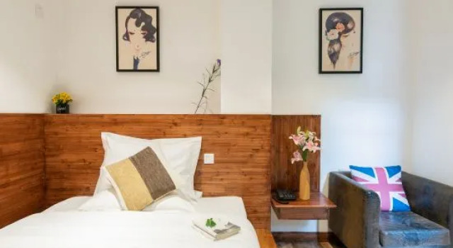 Кровать в общем номере Yangshuo Yi8 Boutique Homestay (Yangshuo Eternal Love Scenic Area)