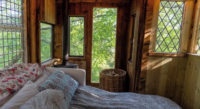 Treehouse Cabin Wilderness Escape, Забронировать Дом для отпуска Абергейл Клоид, рядом с Гольф-клуб Abergele