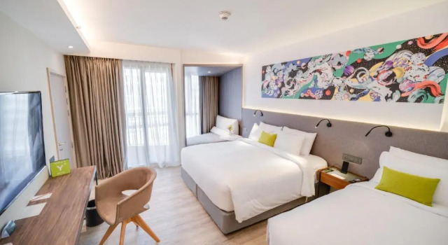 Трёхместный номер Deluxe с видом на город Triple Y Hotel