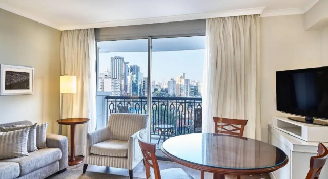 Апартаменты с 2 комнатами с балконом и с видом на город Marriott Executive Apartments Sao Paulo