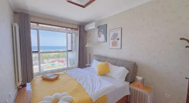 Люкс Deluxe с 3 комнатами с видом на море Langyu Boutique Holiday Apartment (Qingdao Golden Beach Branch)