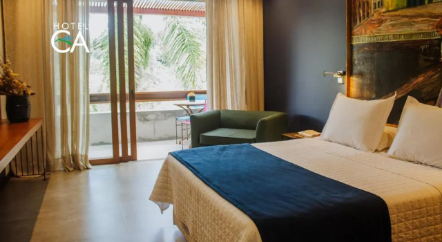 Полулюкс с балконом и с видом на реку Hotel Canto das Águas - Roteiro de Charme