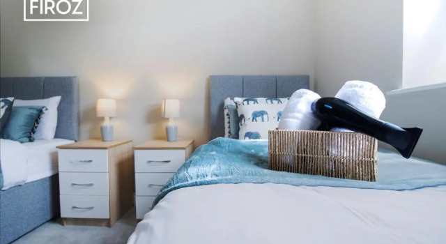 2 Bedroom 1 Bathroom Town Center Apartment With Free Parking By Firoz Property Management, Book Lejlighed Lejligheder i Basingstoke, Lejlighed