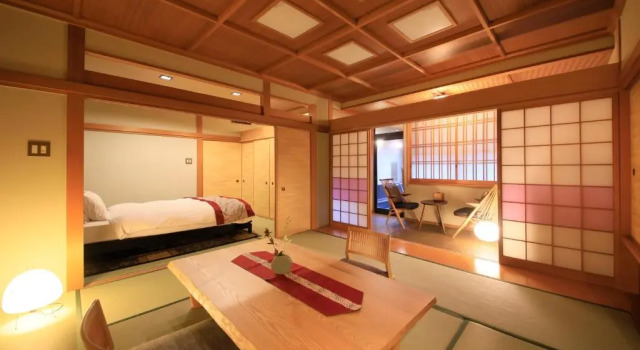 Двухместный номер with Half Open-Air Bath Tatami Area Отель Tensui Saryo