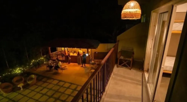 Кровать в общем номере The Sage Morjim - Boutique Stay Near Morjim Beach, Goa