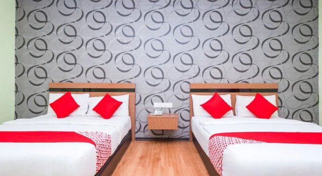 Superior Dvoulůžkový s manželskou postelí pokoj OYO 504 Hotel Aromas Kulai