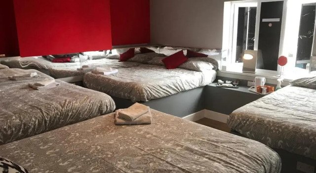 Кровать в общем номере Xtasia Adult Hotel