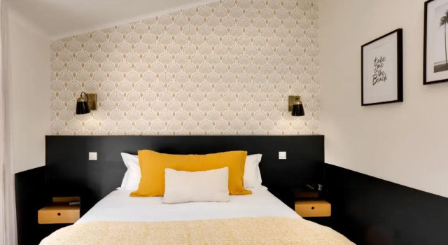 Двухместный номер с видом на сад Hôtel & Spa Les Mouettes