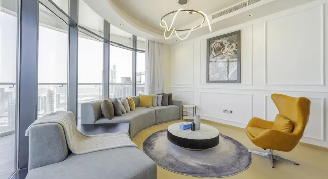 Monty - Luxury Meets Comfort Apt With Panoramic City View, Забронировать Отель Даунтаун Дубай , рядом с Дубайский аквариум