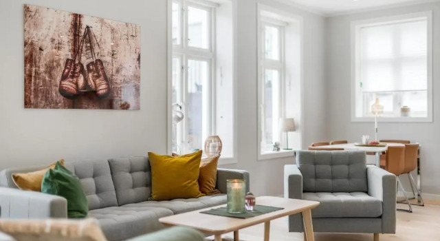 Апартаменты Цокольный этаж с 3 комнатами с красивым видом из окна Barfot Apartments