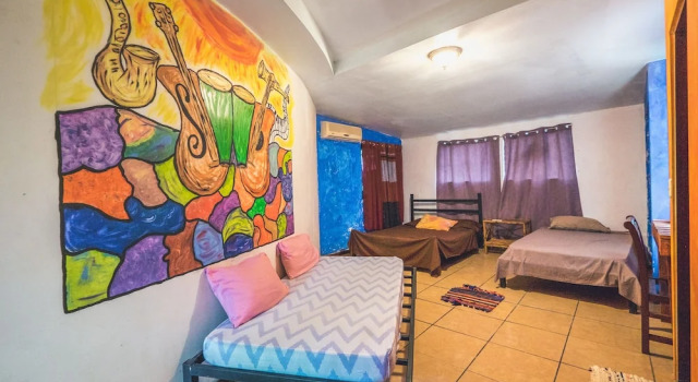 Четырёхместный номер Standard c 1 комнатой с видом на сад Pura Vida Hostel