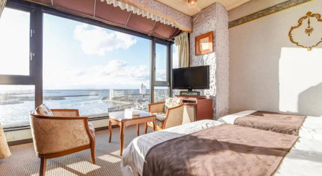 Двухместный номер Deluxe с видом на море Tanegashima Araki Hotel