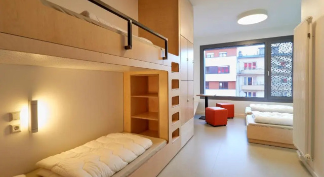 Кровать в общем номере Youth Hostel Esch/Alzette