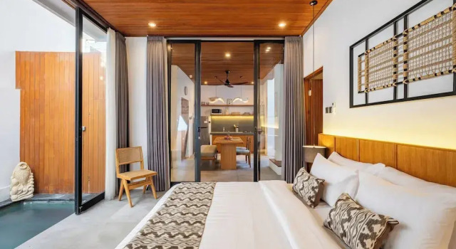 2BR Private Pool Villa in Ubud, Rezervovat Vila Chaty v Bali, Chalupa