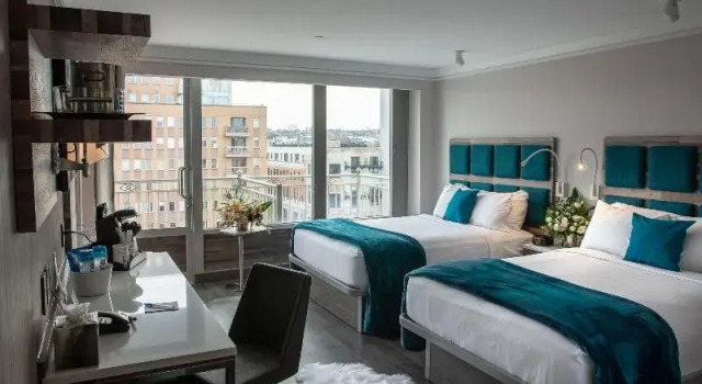 Двухместный номер Deluxe с балконом и с красивым видом из окна Hotel Le Bleu