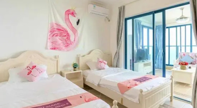 Семейный люкс Deluxe с 3 комнатами с красивым видом из окна Haiyuege Scenic Apartment