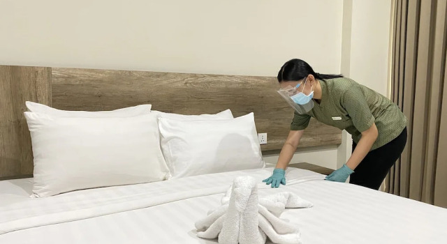Standard Zimmer 1 Schlafzimmer mit Balkon und mit Gartenblick Grande Valore Hotel Cikarang