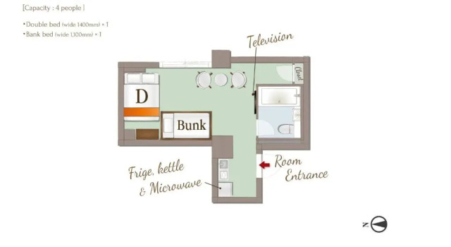 Camera quadrupla Standard RESI STAY BRiX