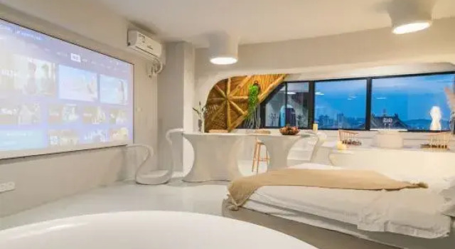 Spring River View Design Guesthouse (Chaoyang Square Subway Station Sanjie Liangxiang), Rezerwuj Boutique Hotel Hotele w Nanning z parkingiem, Parking