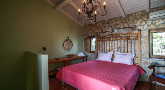 Апартаменты с балконом и с видом на море Agrikies Country Retreat
