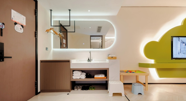 Номер Standard с красивым видом из окна Panda Sleepy Hotel Chengdu Panda Base