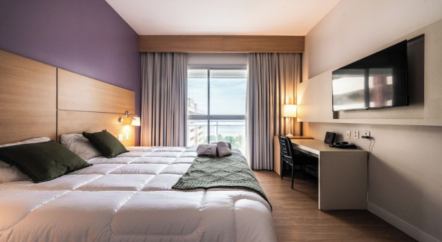 Двухместный номер Standard Stay Home Luxo | 1min Praia Gonzaga | Rooftop, Piscina, Sauna & Gym