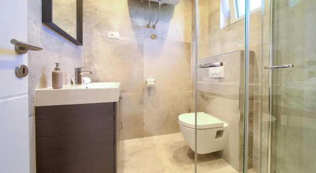 Апартаменты с 2 комнатами с видом на море Villa Haya with heated pool