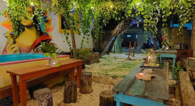 Кровать в общем номере Guacamayas Hostel and Social Laundry