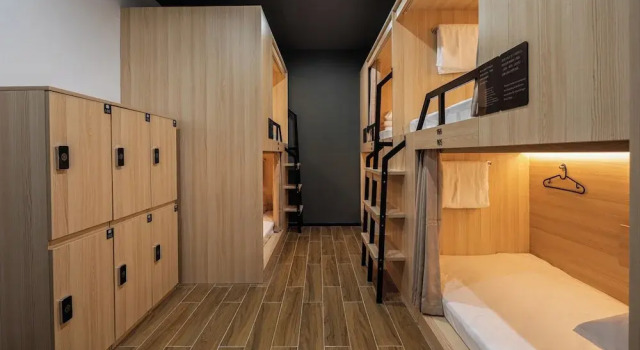 Кровать в общем номере (мужской номер) Suzhou Desti Youth Park Hostel