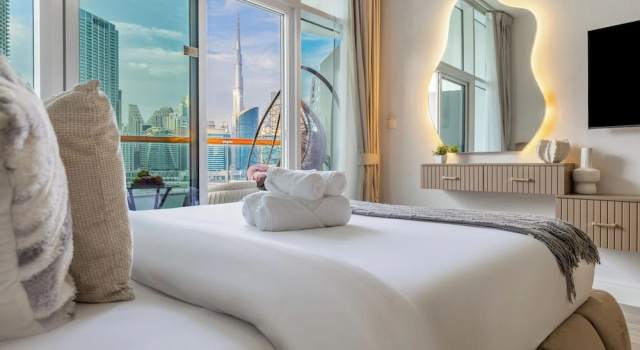 Gogoto Lux Studio Canal & Burj View, Забронировать Апартаменты/квартира Апартаменты Эмирата Дубая, рядом с Деловой район Эмаар-Сквер, Апартаменты/квартира