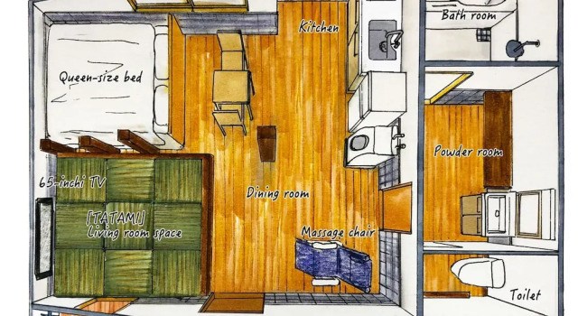 Номер Standard Мансарда Kunugi Relaxation with 4 modern rooms