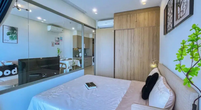 Апартаменты с 2 комнатами с балконом The Sóng Vũng Tàu - Windys Homestay Miễn Phí Hồ Bơi Vô Cực