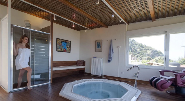 Вилла с балконом и с видом на море Villa Ekaterini