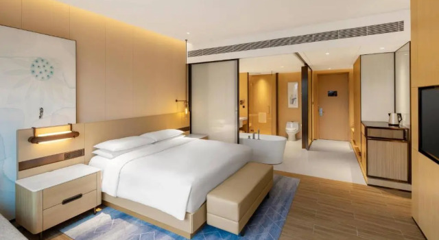 Standaard kamer uitzicht op de rivier Suining Marriott Hotel