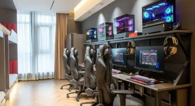Кровать в общем номере Yueta H E-sports Hotel (Xuyi International Trade Suning Plaza