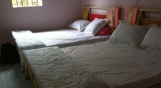 Кровать в общем номере My Hoa Mekong Homestay