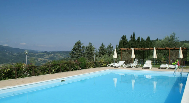Detached, cozy cottage in vineyard with swimming pool and views over Tuscany, Buchen Sie Ferienhaus Villen in Dicomano, Villa