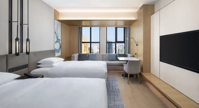 Четырёхместный номер Standard с видом на город Fairfield by Marriott Huaian Downtown