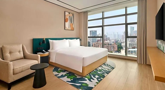 Двухместный люкс Deluxe Hilton Garden Inn Zhuhai Jinan University