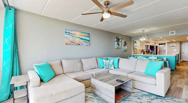 All-suite 2BR w/ Gulf-view: Suntide III - Unit 407, Buchen Sie Ferienwohnung Padre Island USA