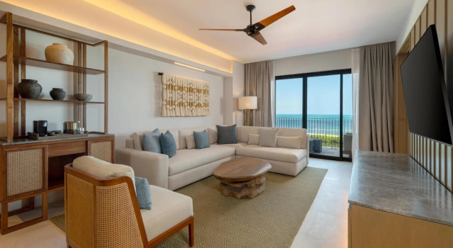 Люкс с балконом и oceanfront Grand Hyatt Cancun Beach Resort
