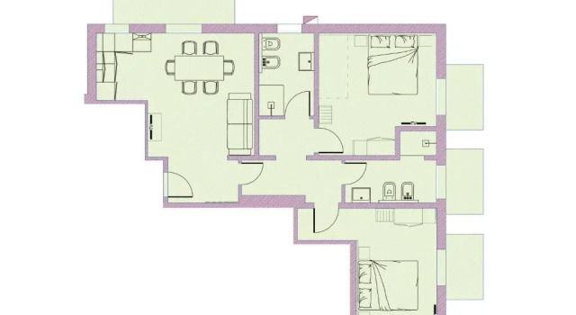 Апартаменты с 2 комнатами Residence OndaMare