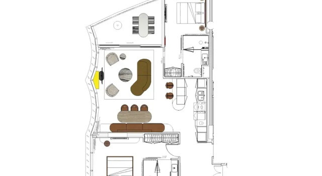 Номер Standard с 2 комнатами с балконом Mondrian Gold Coast